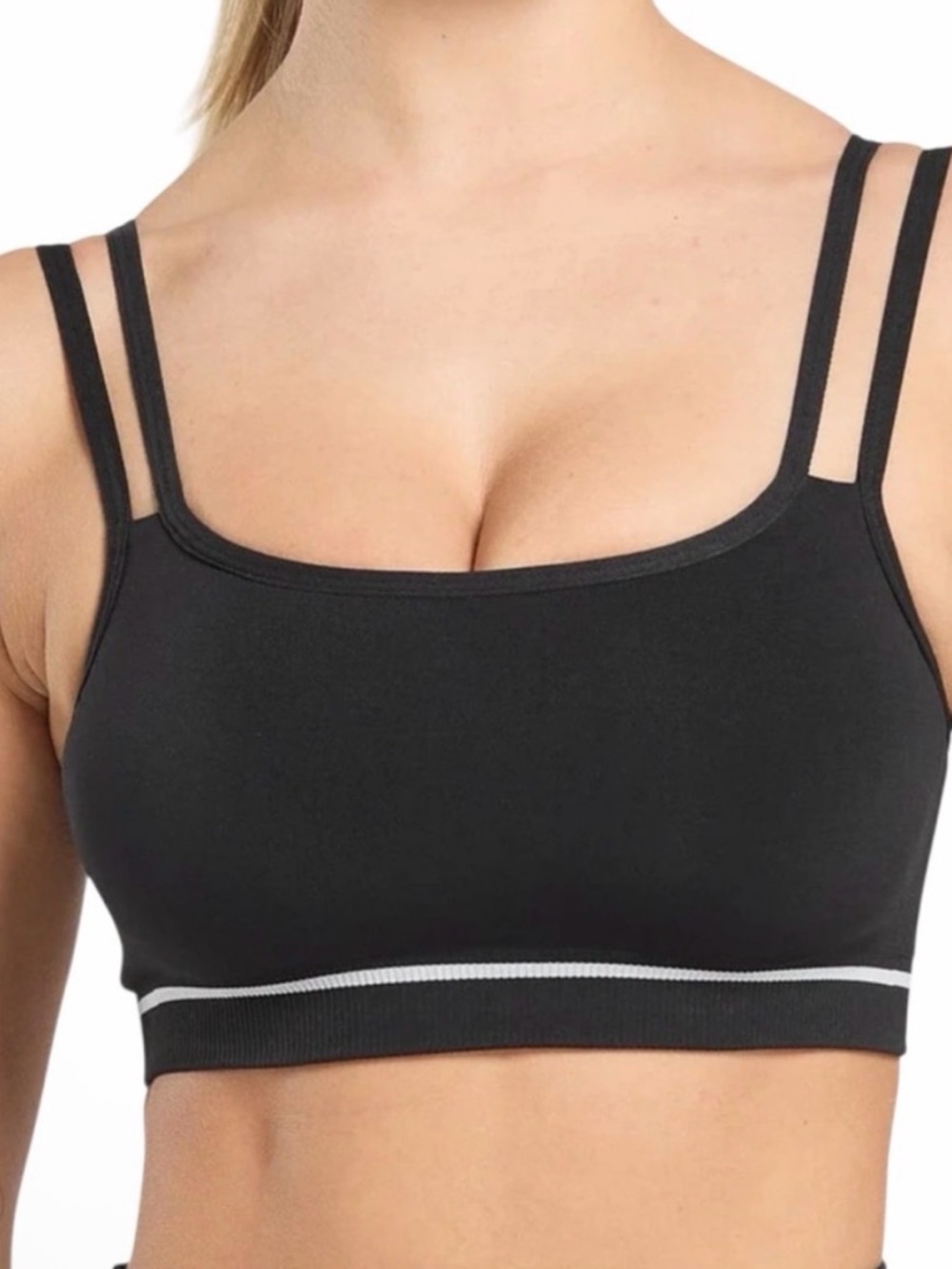 Gymshark Black Contrast Seamless Sports Bra size Large